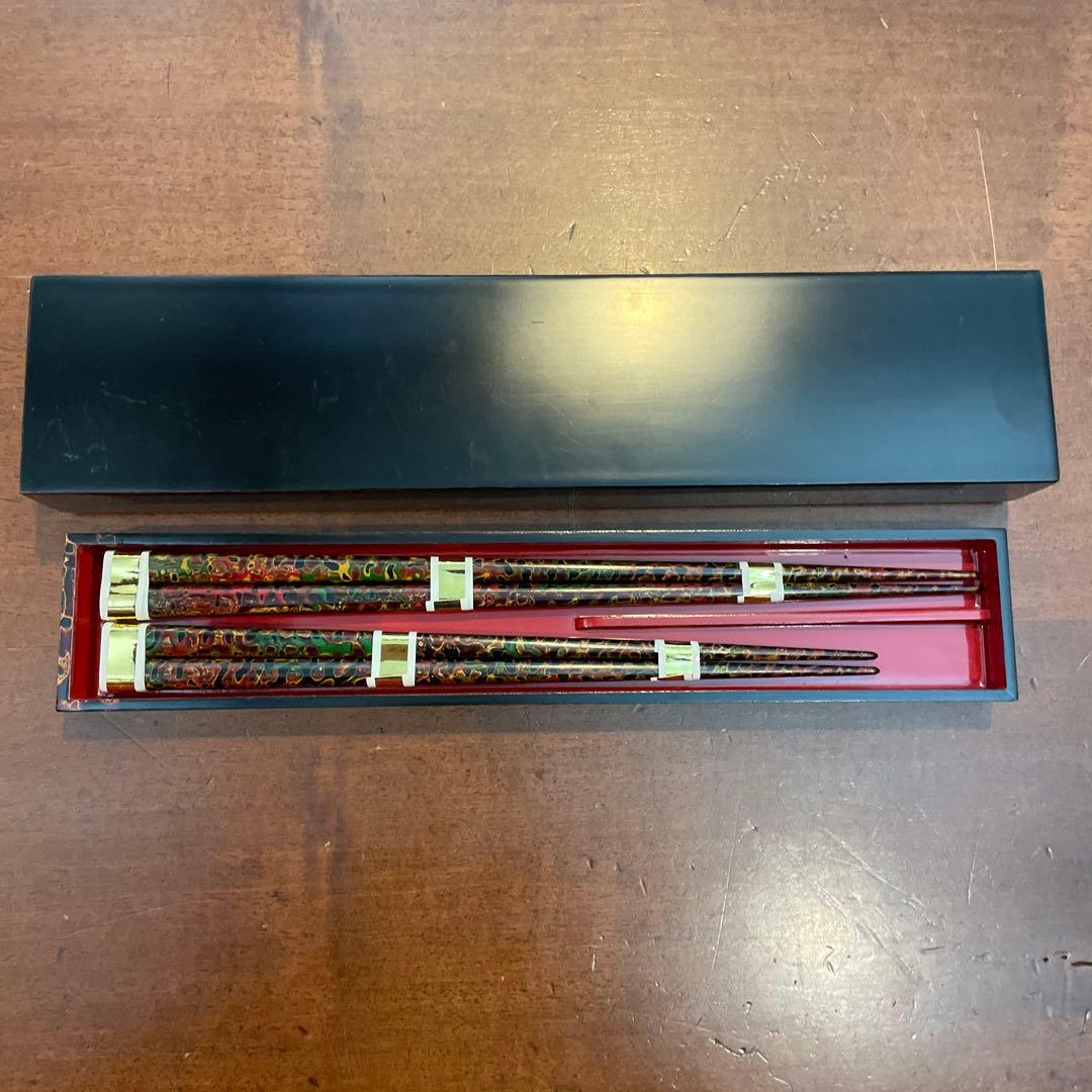 津軽塗り木製箸と収納ケース