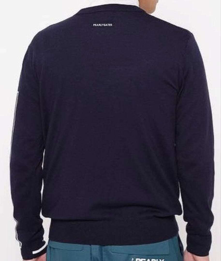 パーリーゲイツ 天竺インターシャクルーネックプルオーバー（D.NAVY／4）