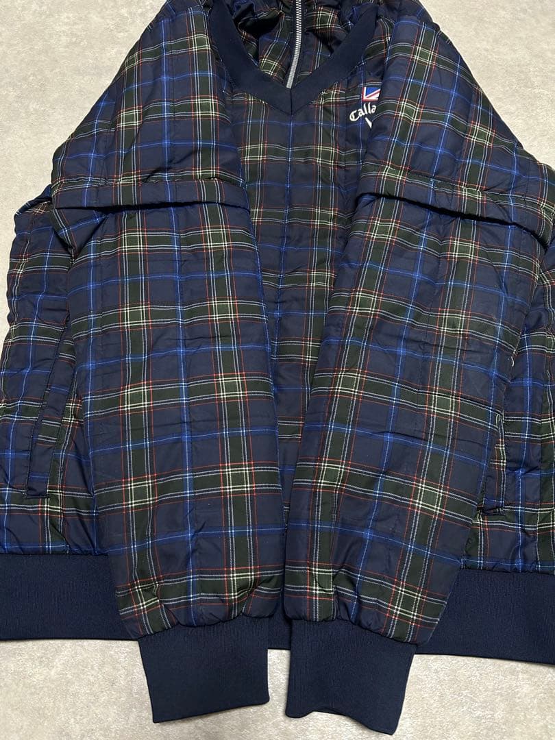 極美品 Callaway 4way チェック ダウンジャケット L メンズ