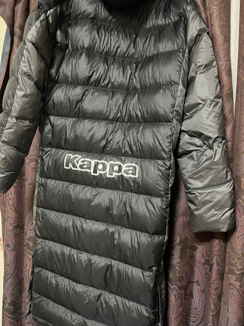 Kappa ロングダウンコート ブラック　ベンチコート　XL ダウンベンチコート