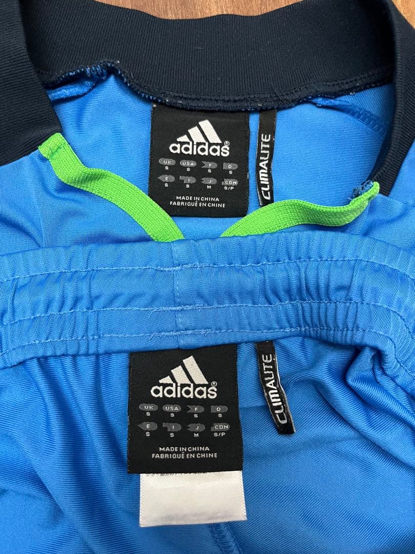 ☆adidasアディダス☆サッカートレーニングトップパンツ上下Mセットアップ