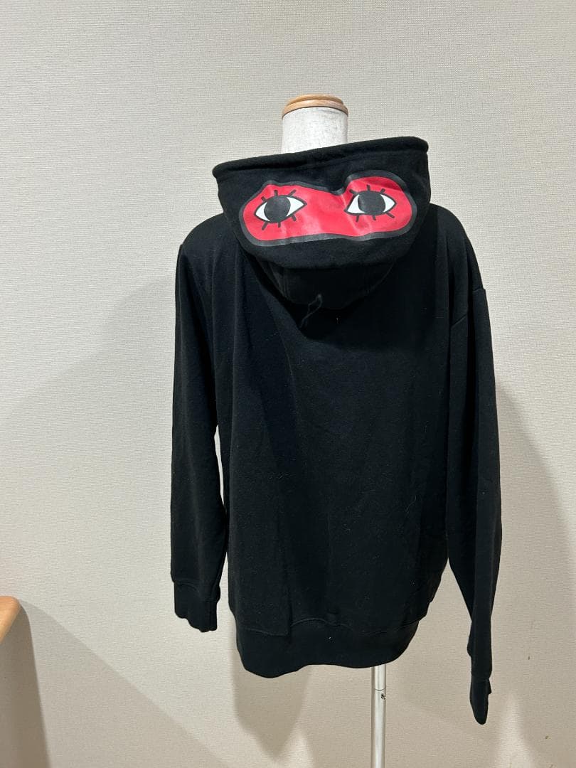 美品 銀魂 沖田総悟 プルオーバー L 黒 フード目隠し 希少