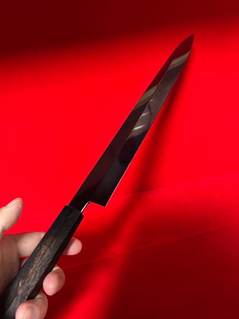 包丁　柳刃　尺　鏡面仕上げ　切味抜群　箱付　未使用品