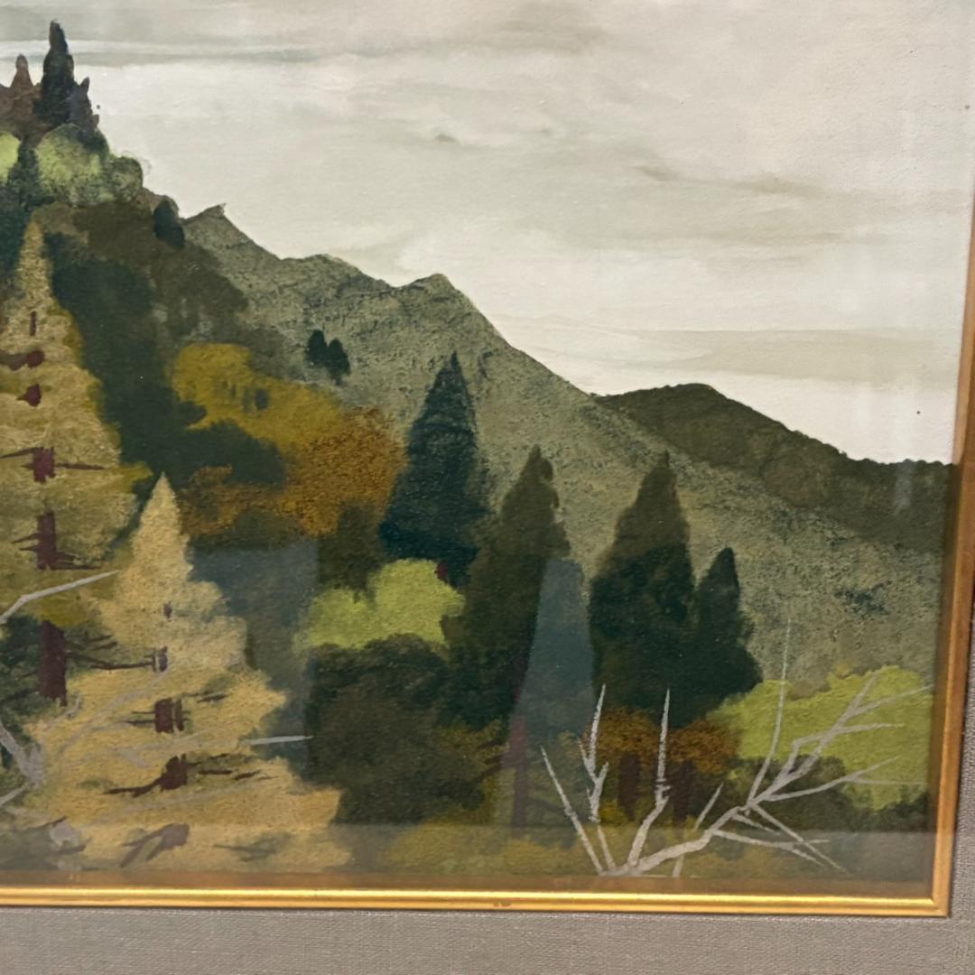 佐倉功　日本画　山の風景　6号