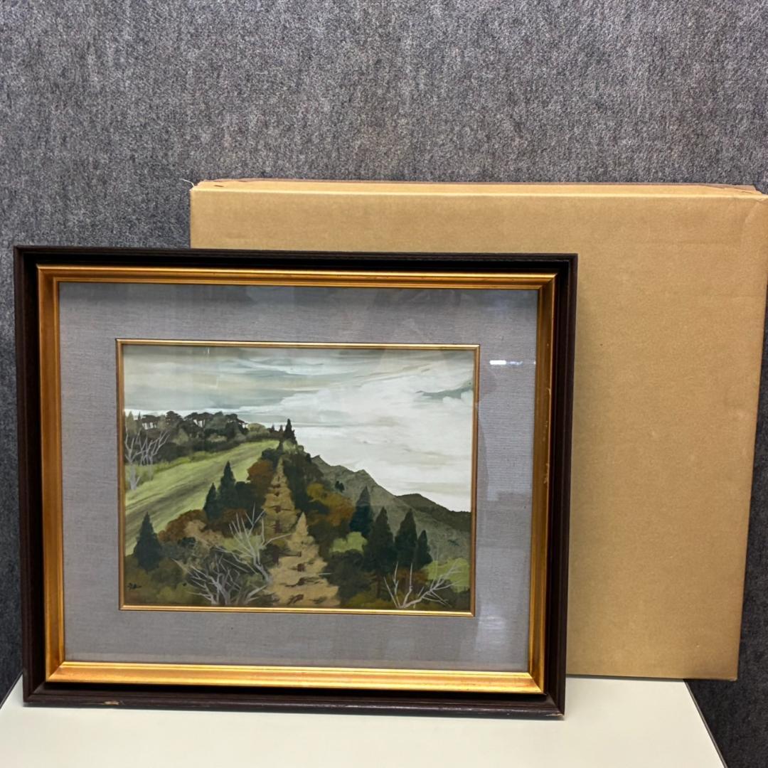 佐倉功　日本画　山の風景　6号