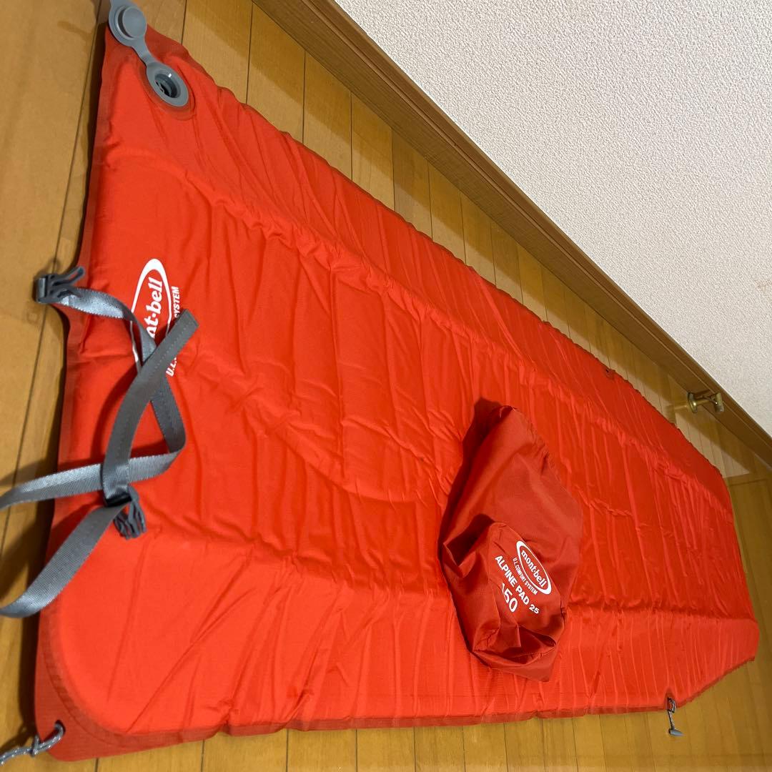 〖美品〗mont-bell ALPINE PAD 25／150cm／オレンジ
