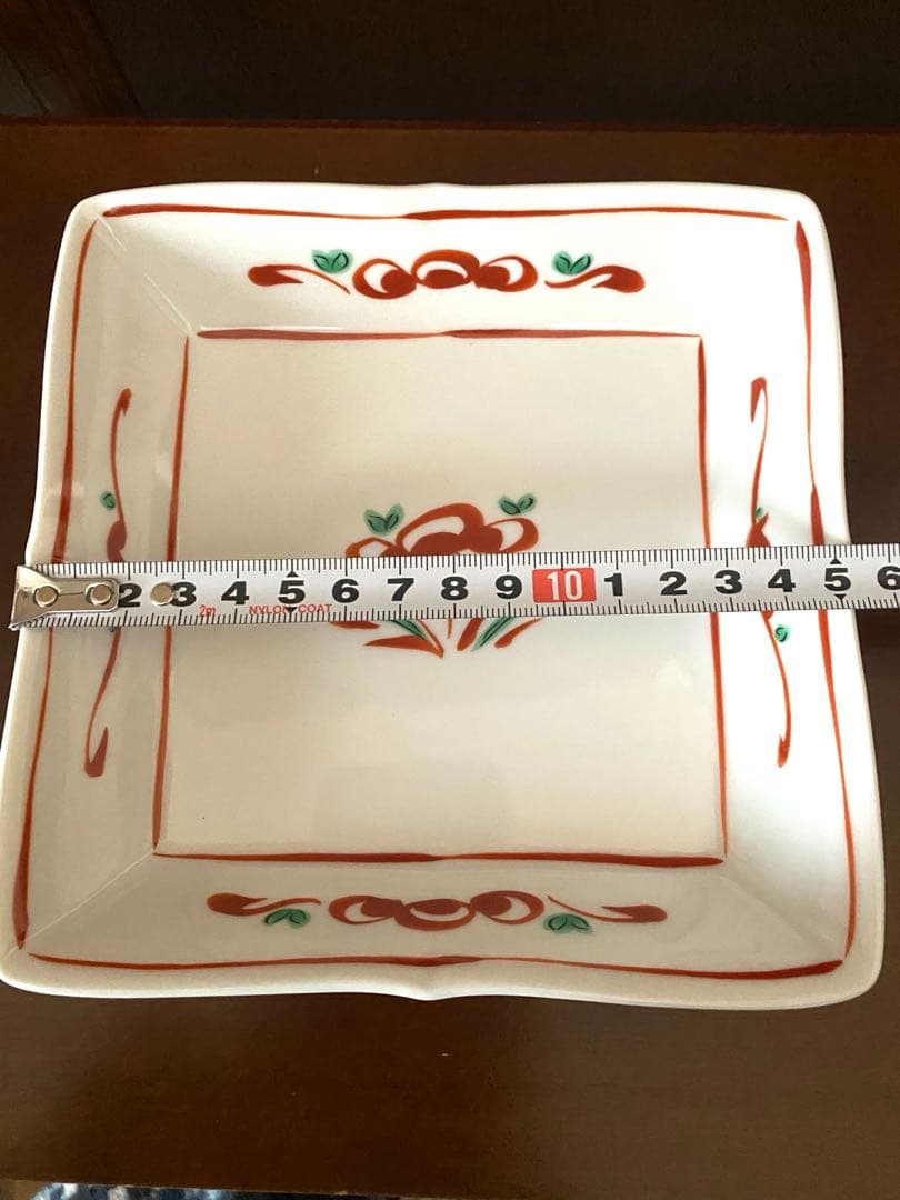 【新品未使用】京都　たち吉　赤絵角煮物鉢5枚セット　専用化粧箱あり
