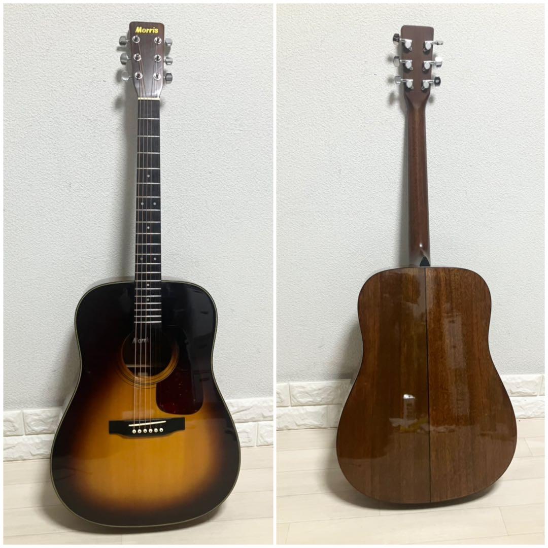 【美品】弦新品/Morris MD-508モーリスアコースティックギターケース付