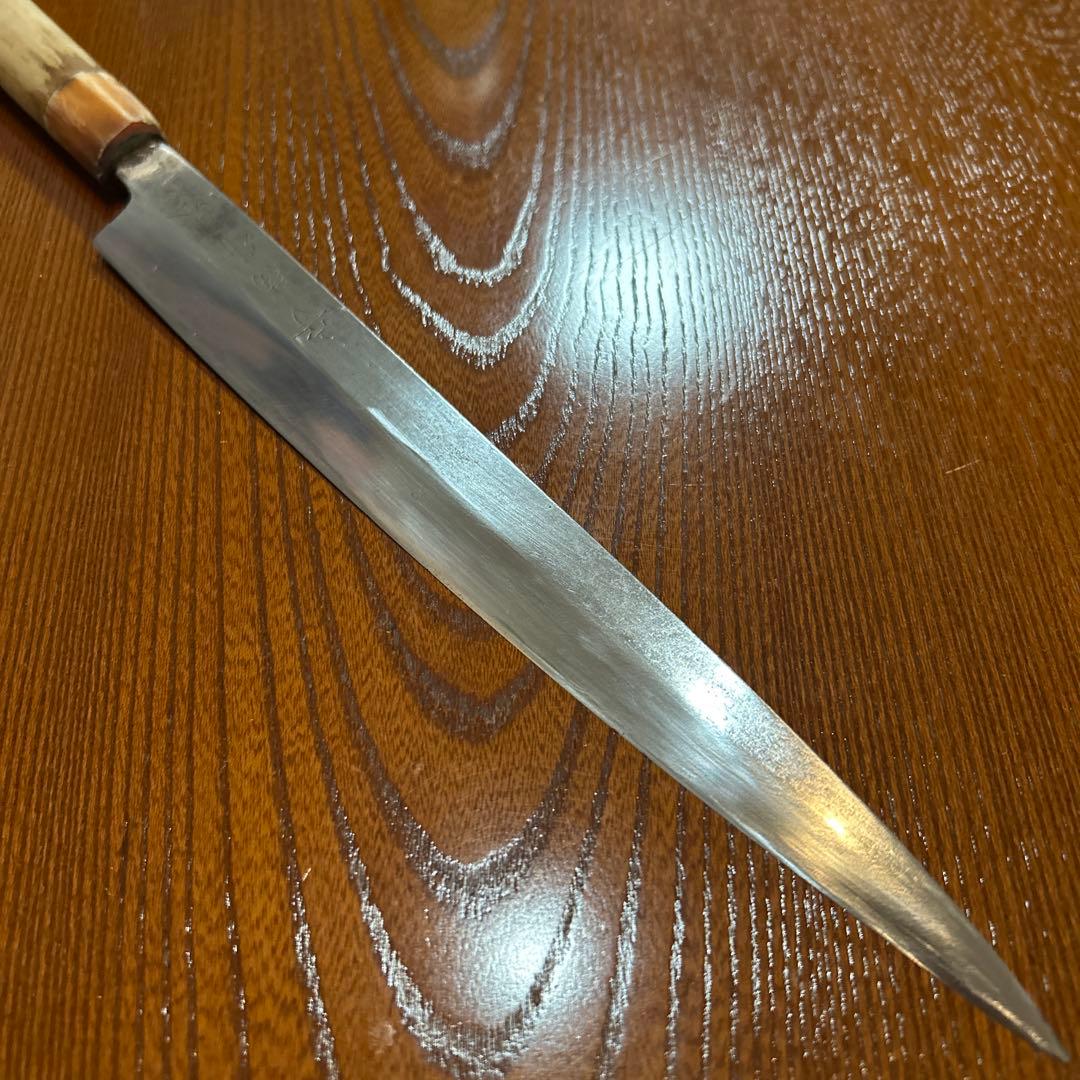 刺身包丁 字勝作 特製 本鍛錬青一号 ★送料無料 ★水牛柄付