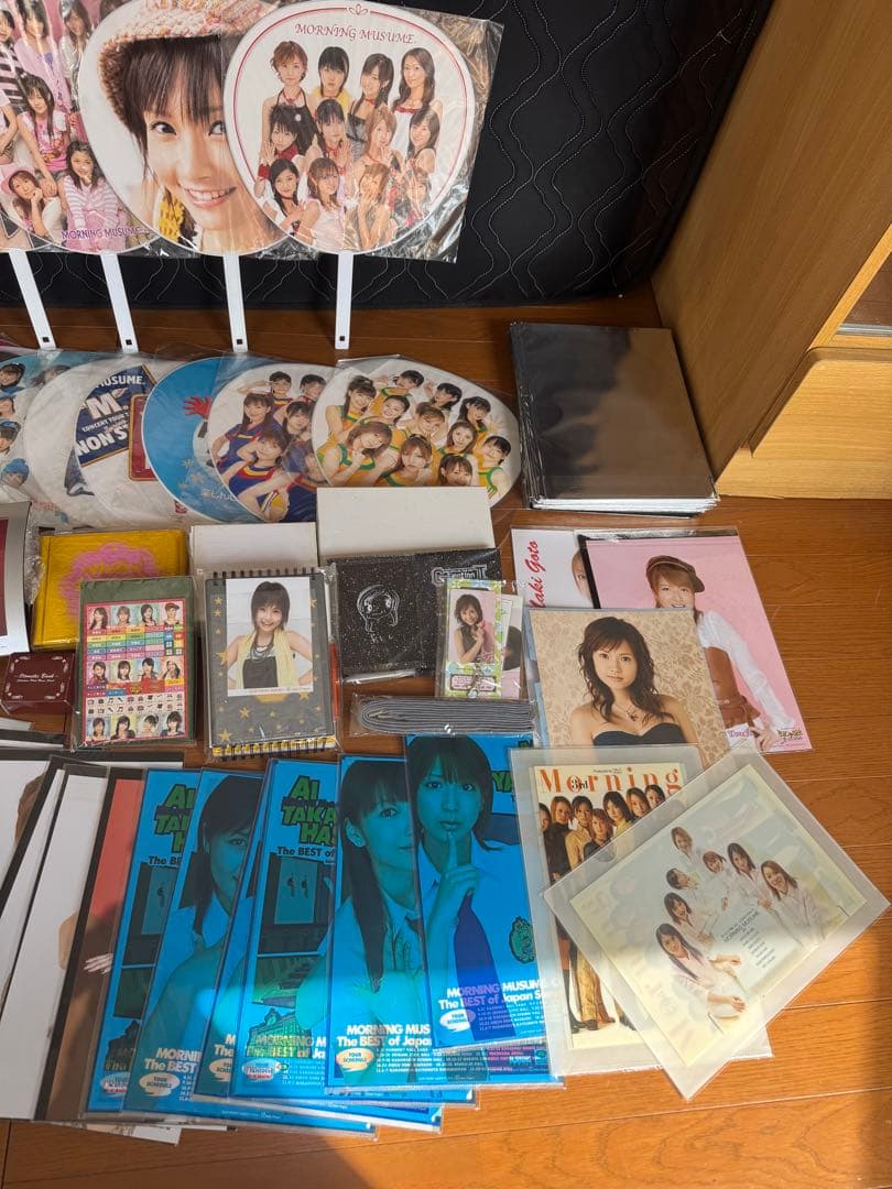 美品　148点　モー娘　うちわ・クリアファイル・ポスター　安倍・後藤・高橋