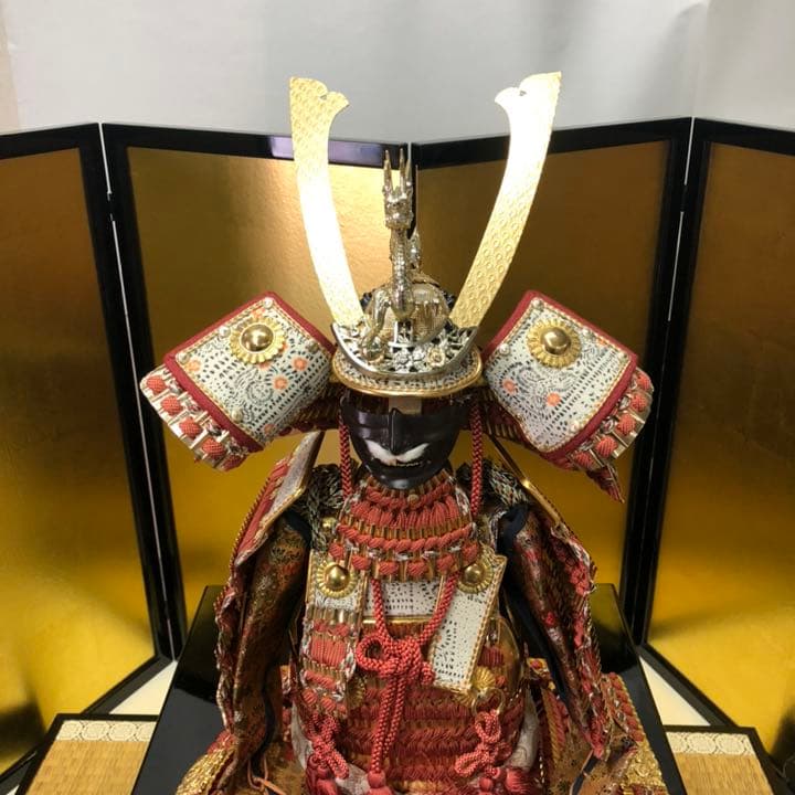 五月人形セット　鎧飾り　東玉　飾り台　屏風付き　玄武