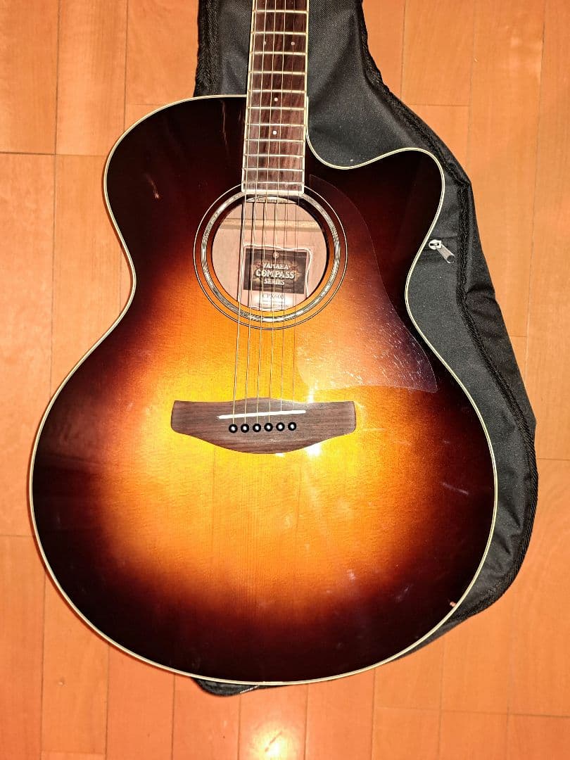Yamaha cpx600 アコースティックギター サンバースト　エレアコ　新弦