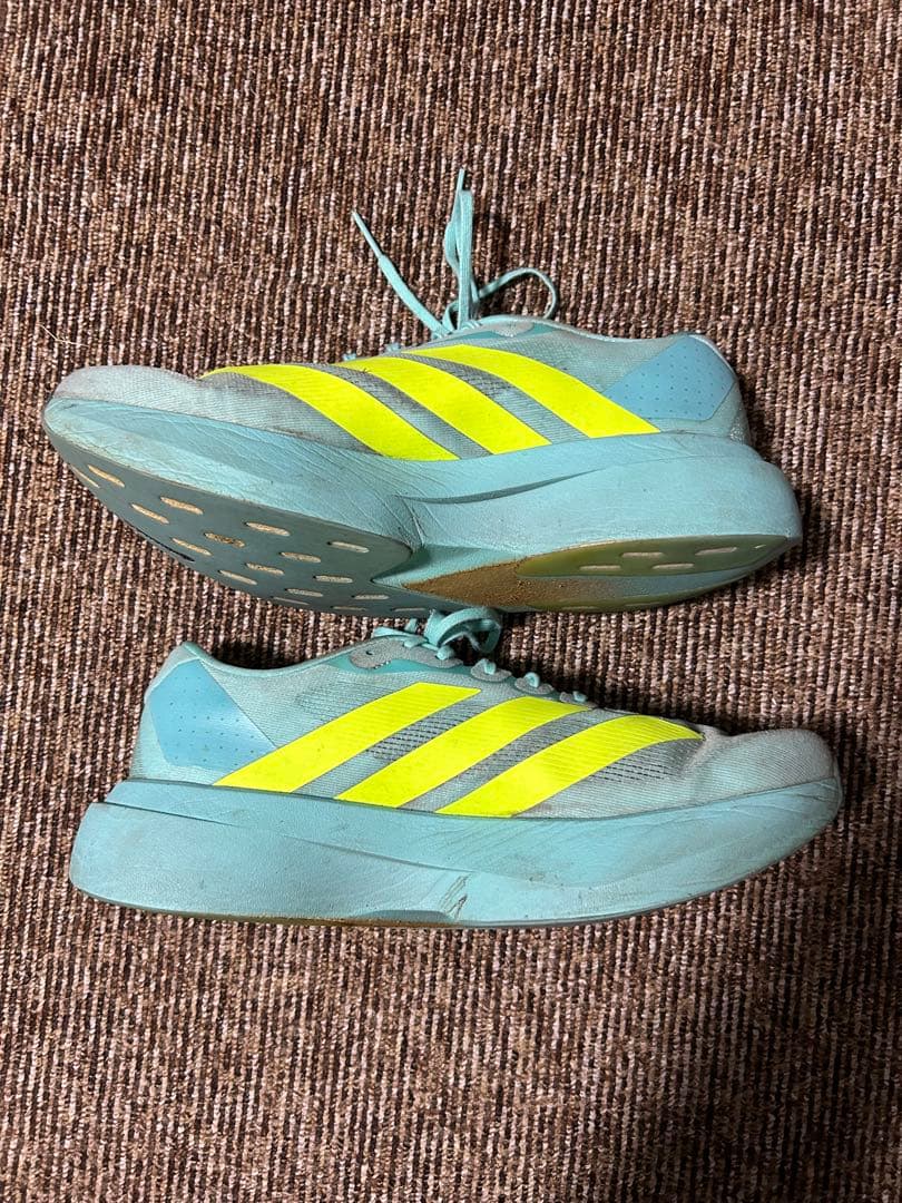 adidas ADIZERO EVO SL 27.5cm ライトブルー/イエロー