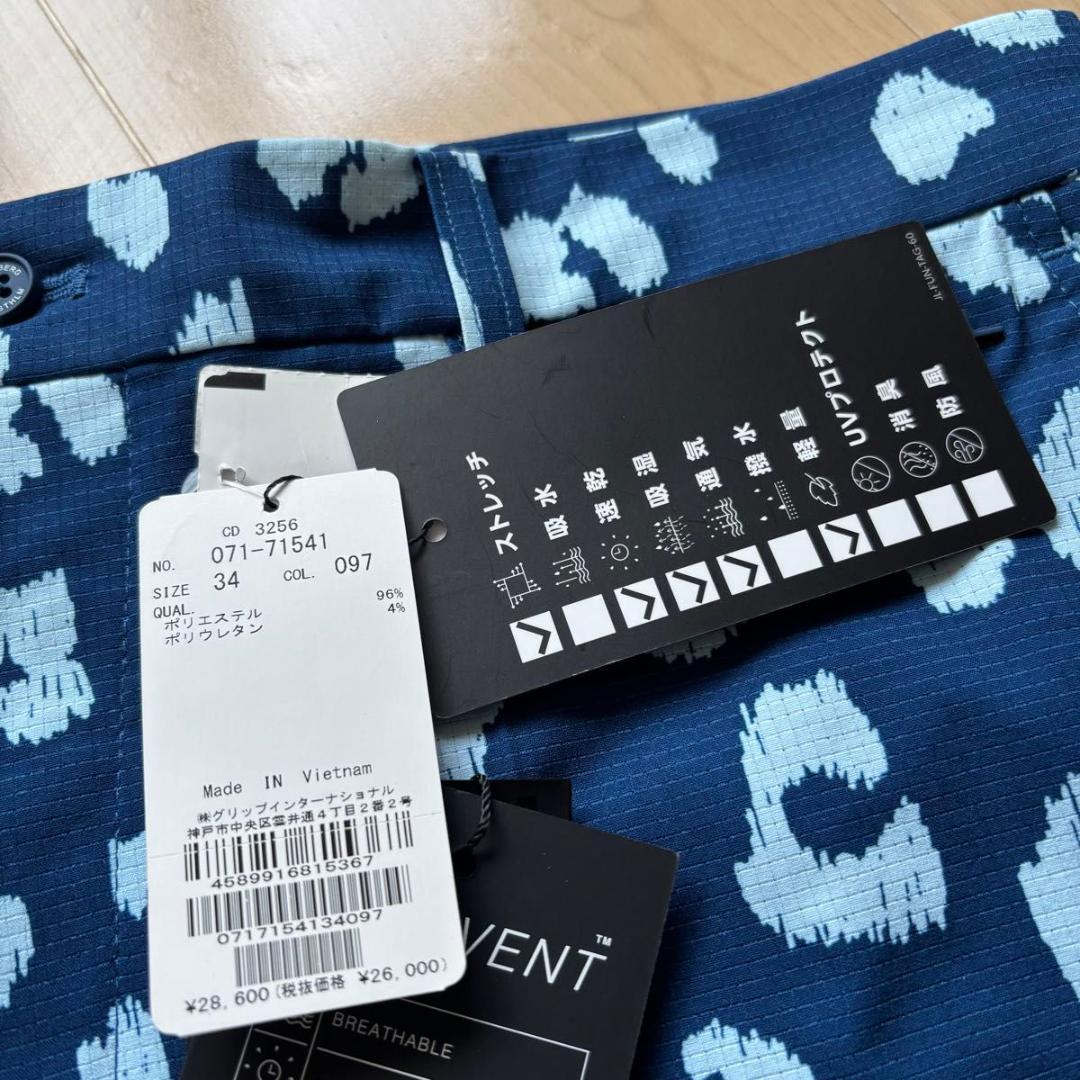 ゴルフウェア 速乾 Tim Print ショートパンツ 071-71541