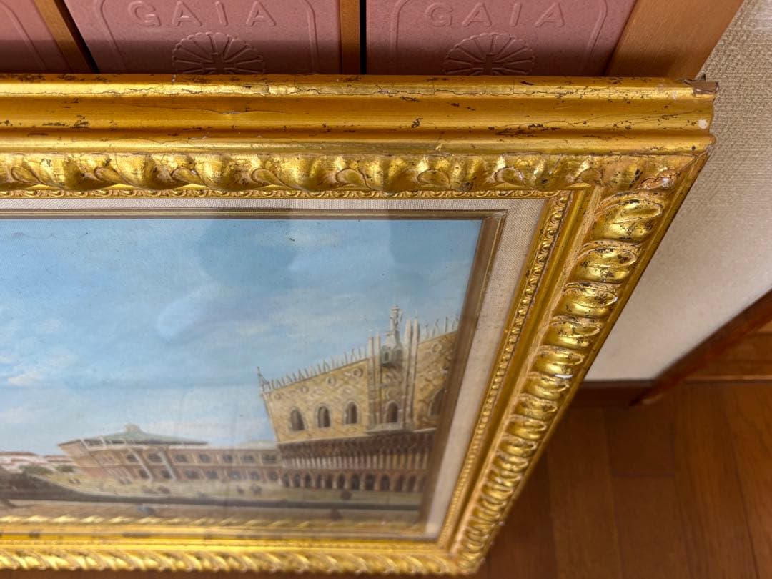 ヴェネツィア風景 　油彩画 　額入り　美術品コレクション