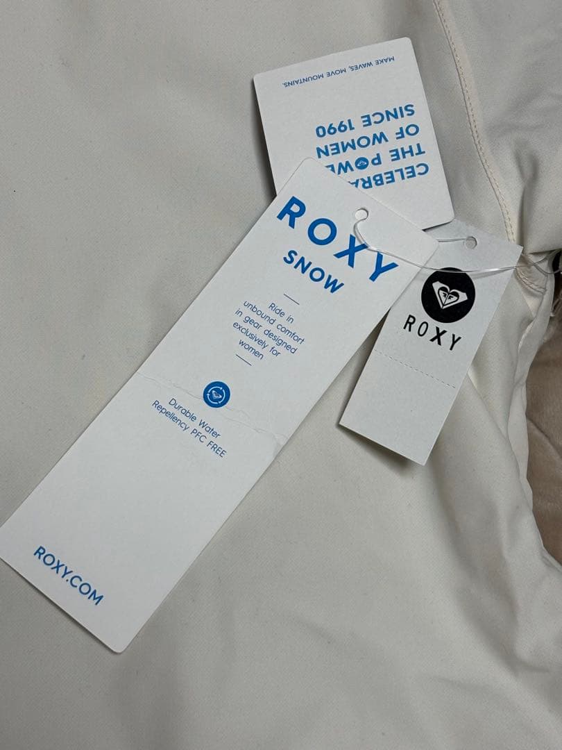✨新品未使用タグ付き✨ROXYロキシースノーボードウェア ピンク×オフホワイトＬ