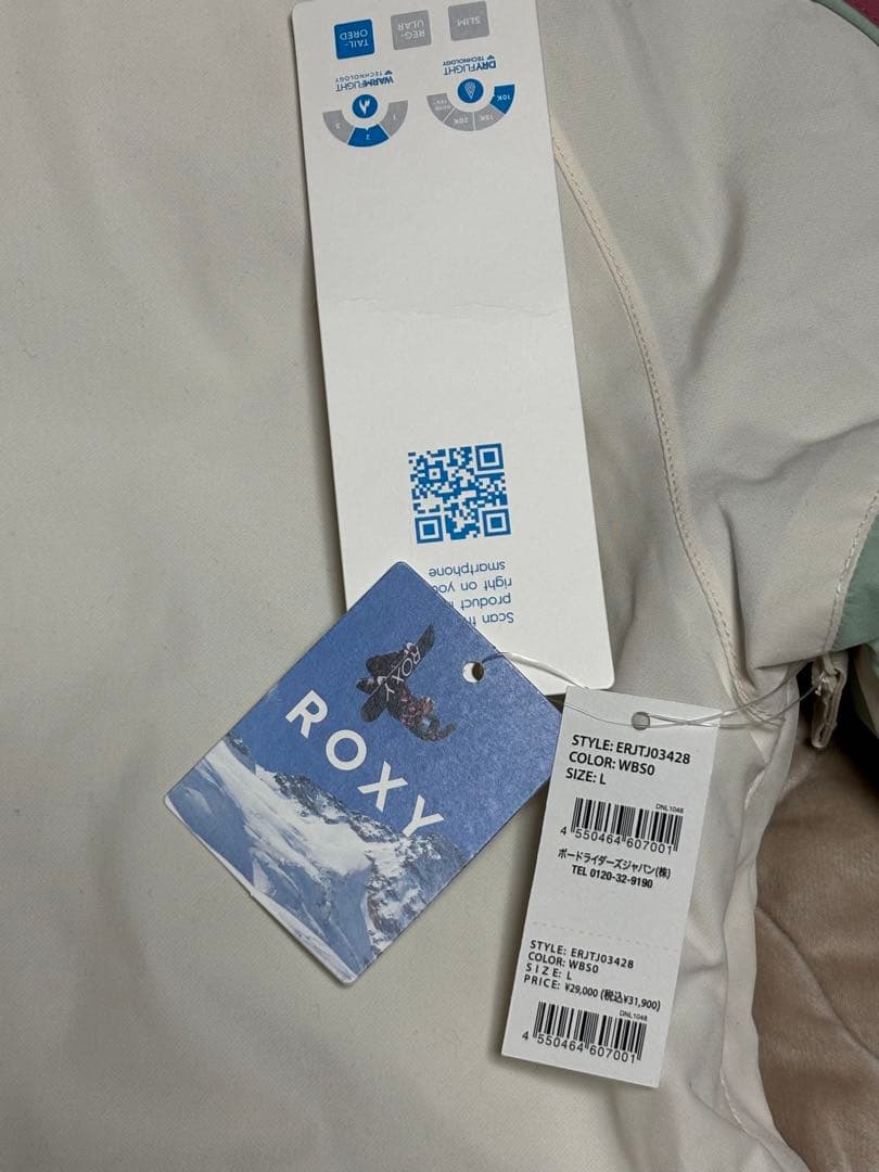 ✨新品未使用タグ付き✨ROXYロキシースノーボードウェア ピンク×オフホワイトＬ