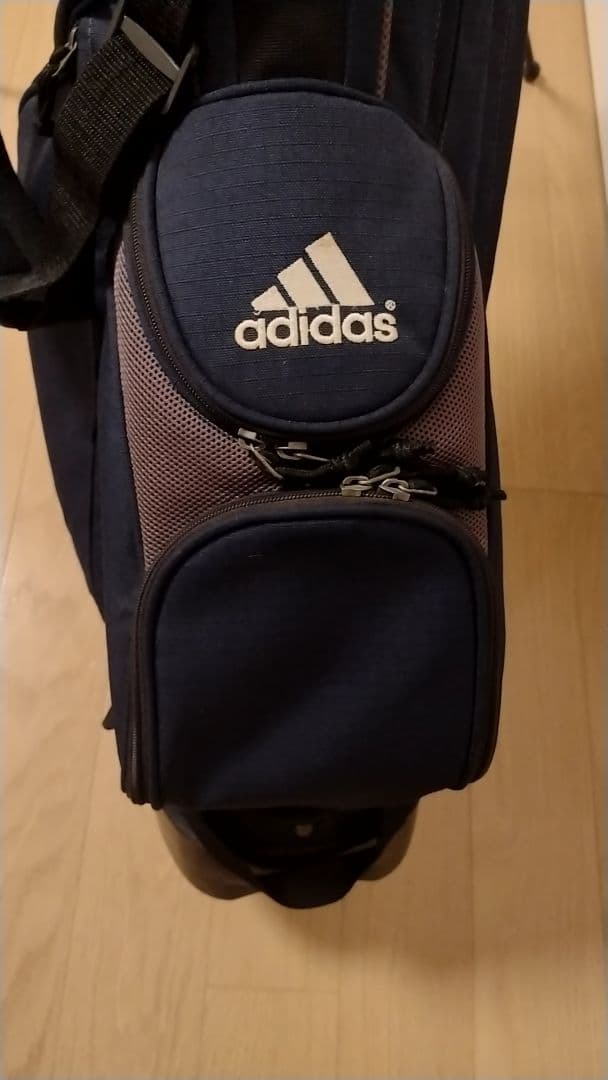adidas キャディバッグ スタンド付き ネイビー