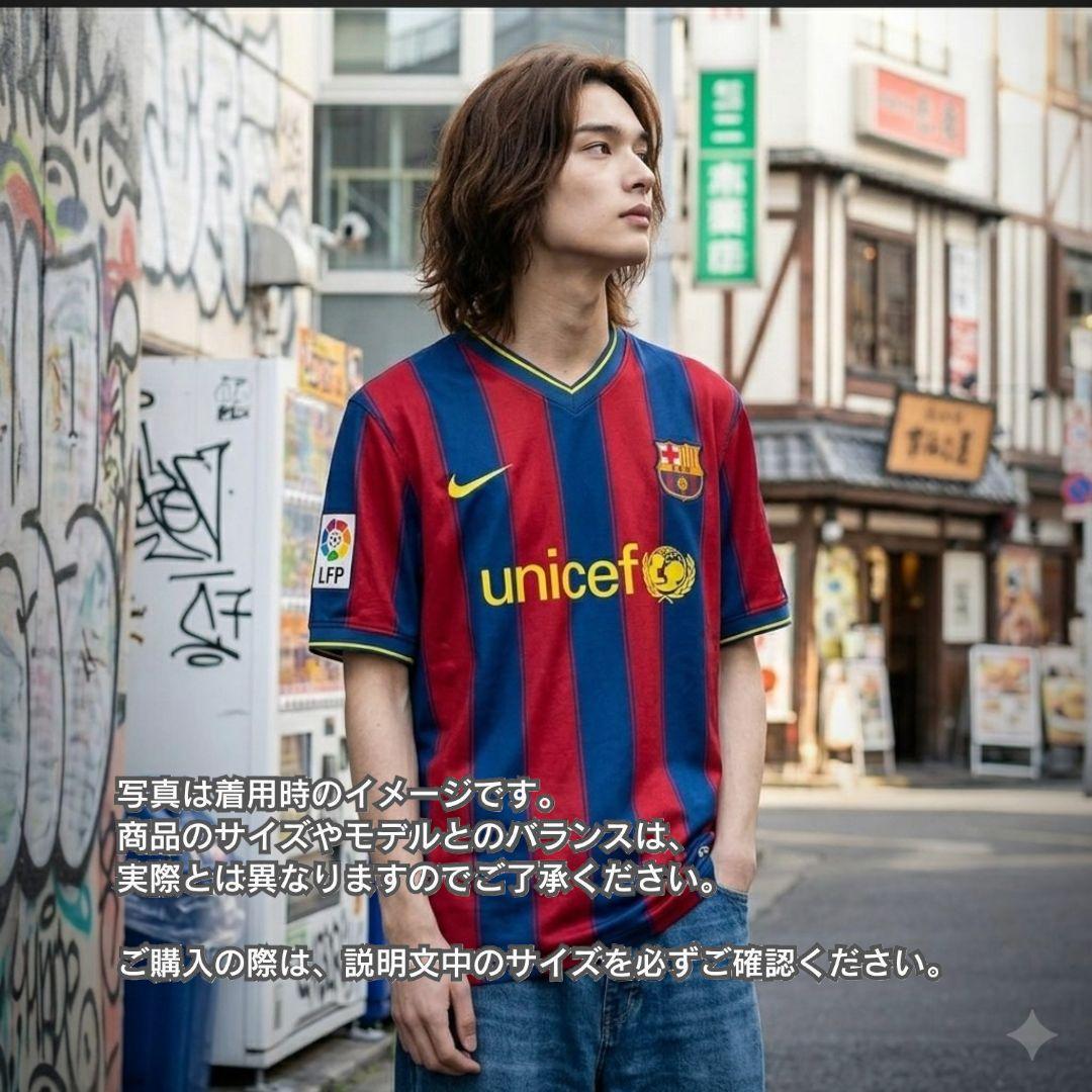 古着 サッカー ゲームシャツ バルセロナ イニエスタ ナイキ Lサイズ相当