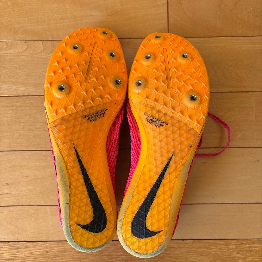Nike 陸上用スパイクシューズ ピンク　マンバV6