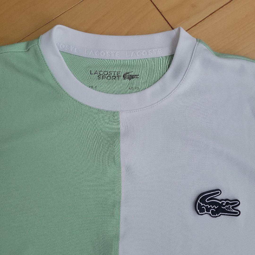 【美品】LACOSTE カラーブロック Tシャツ US XS