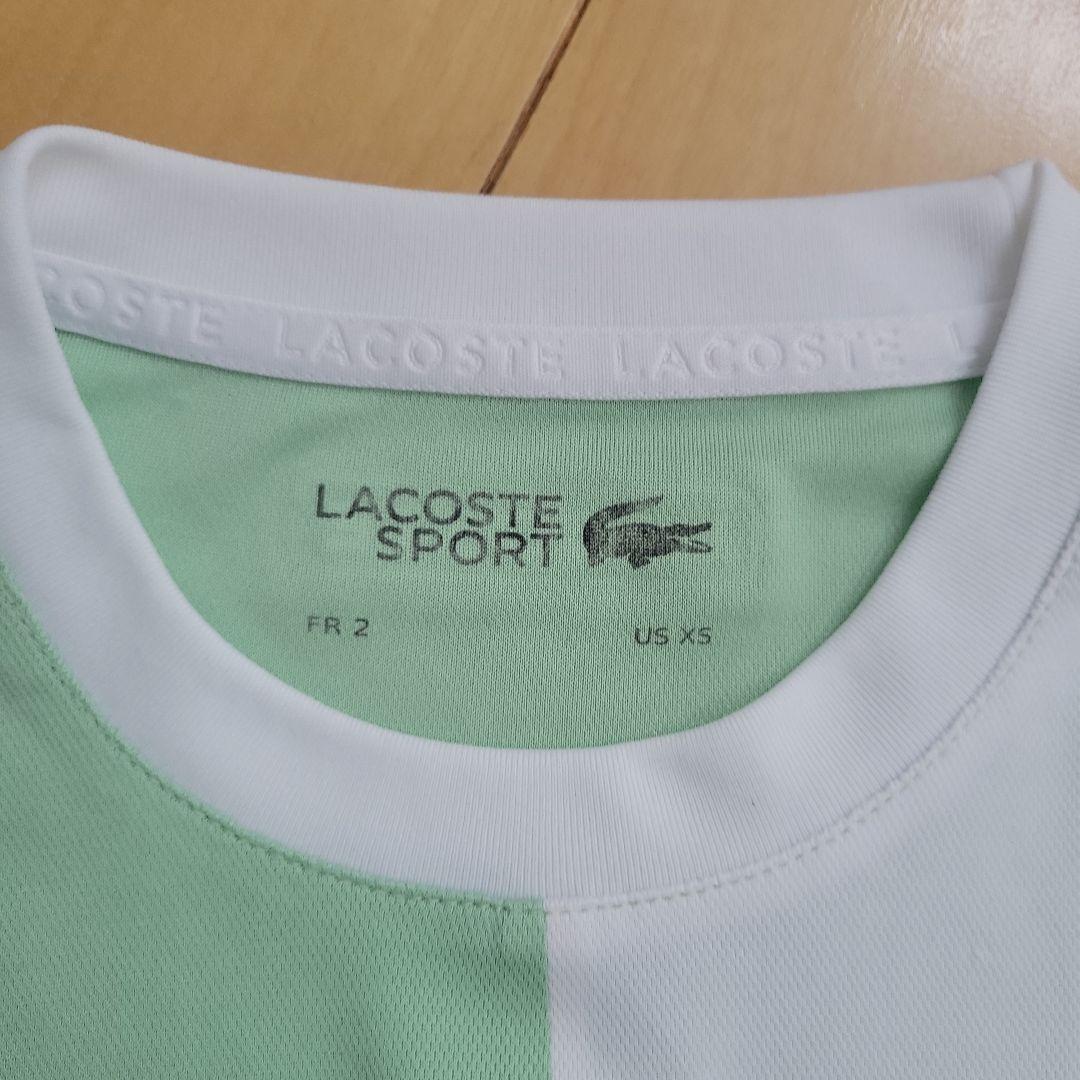 【美品】LACOSTE カラーブロック Tシャツ US XS
