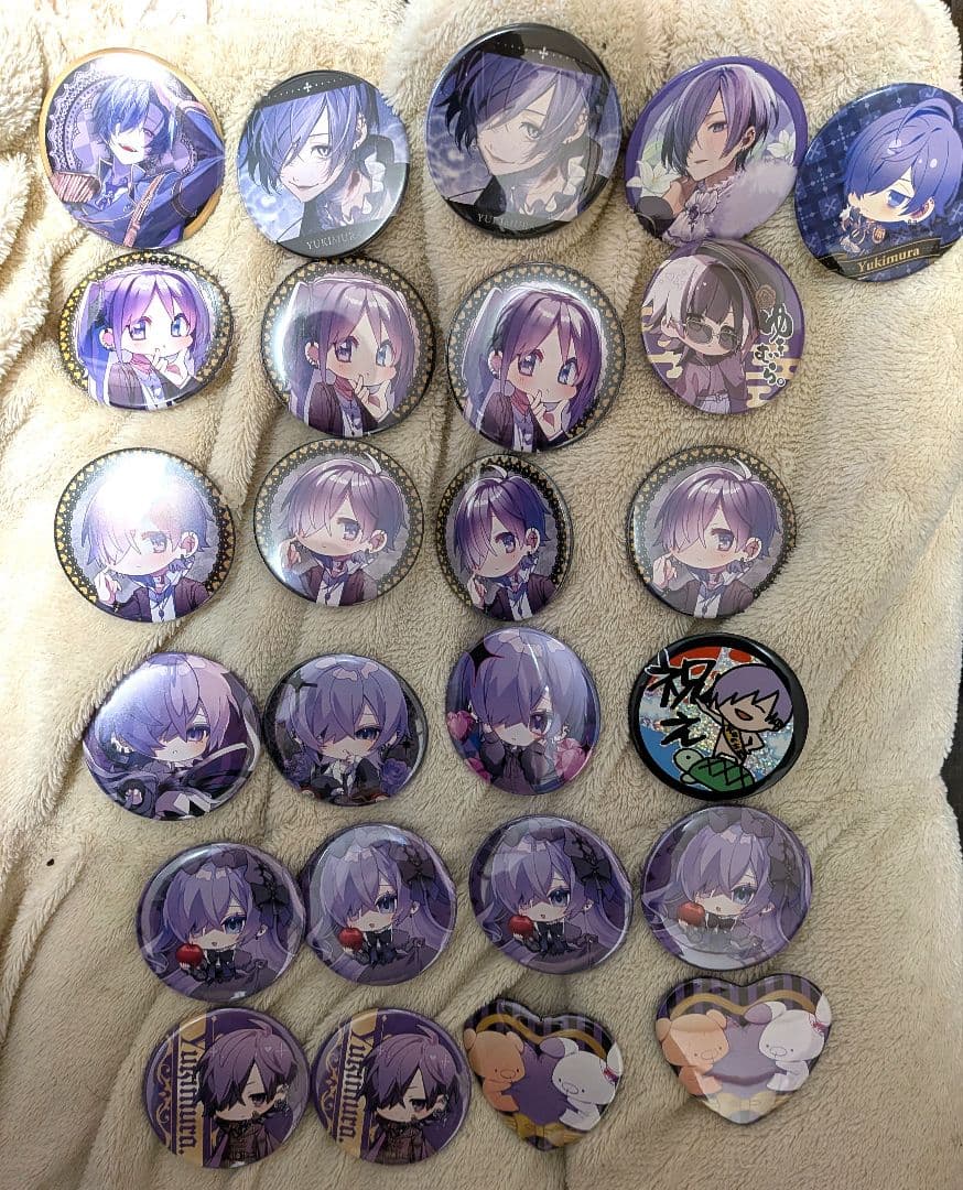 ゆきむら　缶バッジ アクリルキーホルダー カード　写真　他　135個