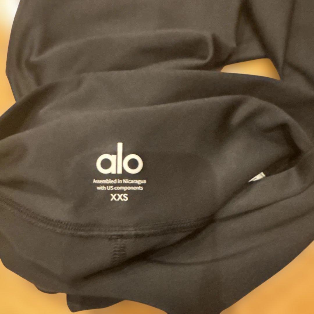 alo ブラック ヨガパンツ ハイウエストXXS