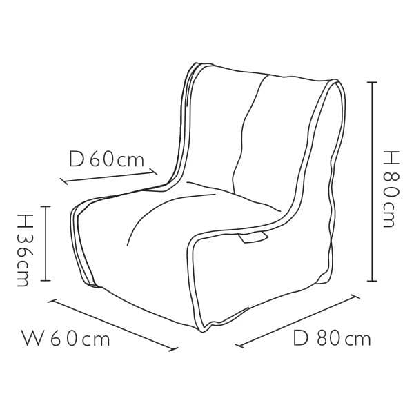 Ambient Lounge モジュラー グレー ビーズソファ 60cm幅 3