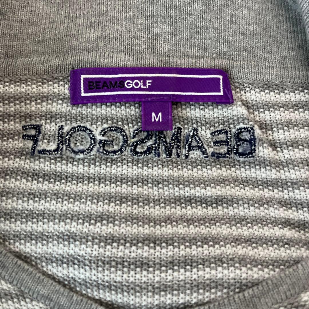 BEAMS GOLF ビームスゴルフ パープルレーベル ボーダー ニット ポロM