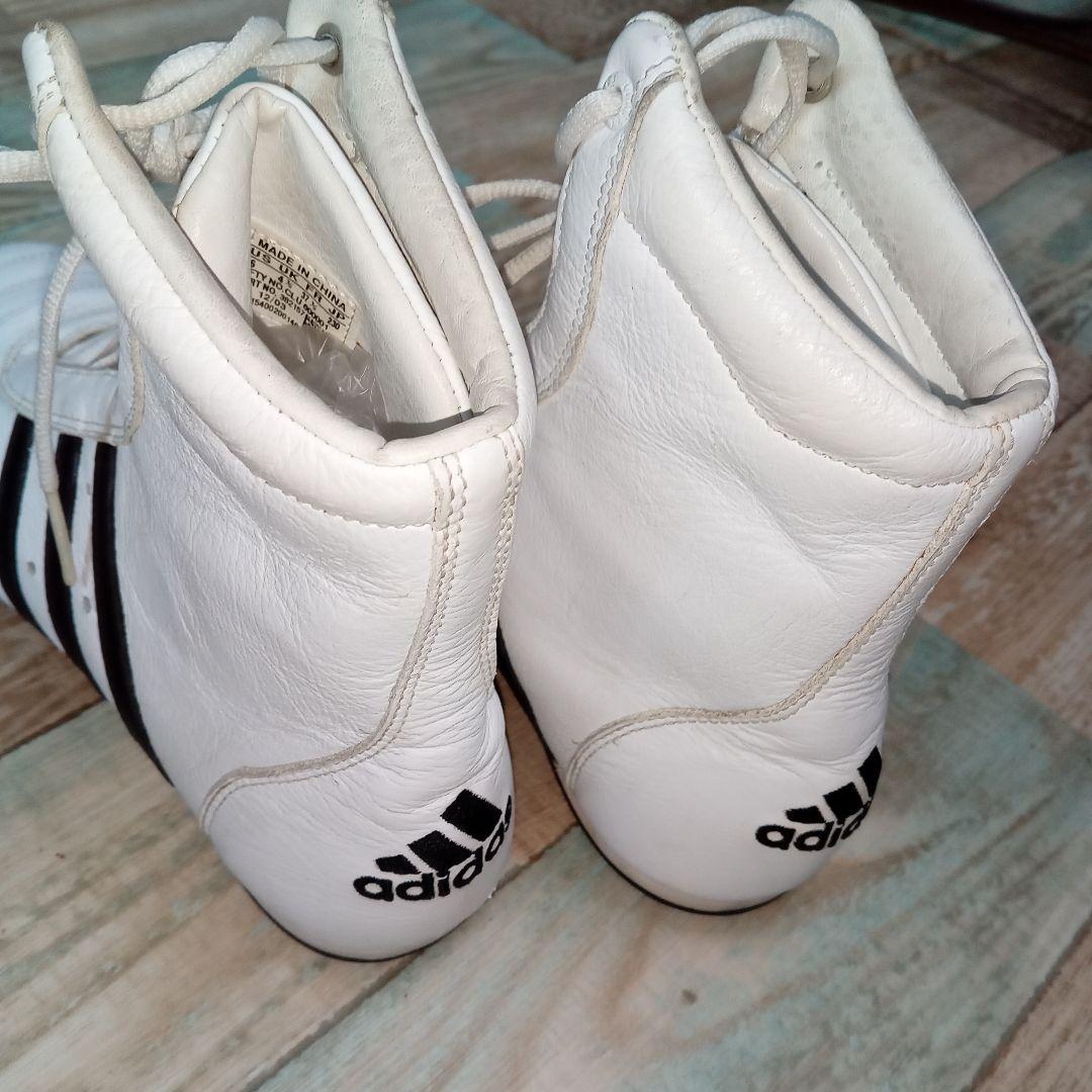 adidas　23.0　アディダス　ボクシング　リングシューズ　レザー　ホワイト