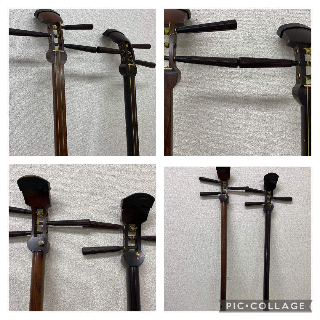 3-1957 三味線2本・収納木箱付き