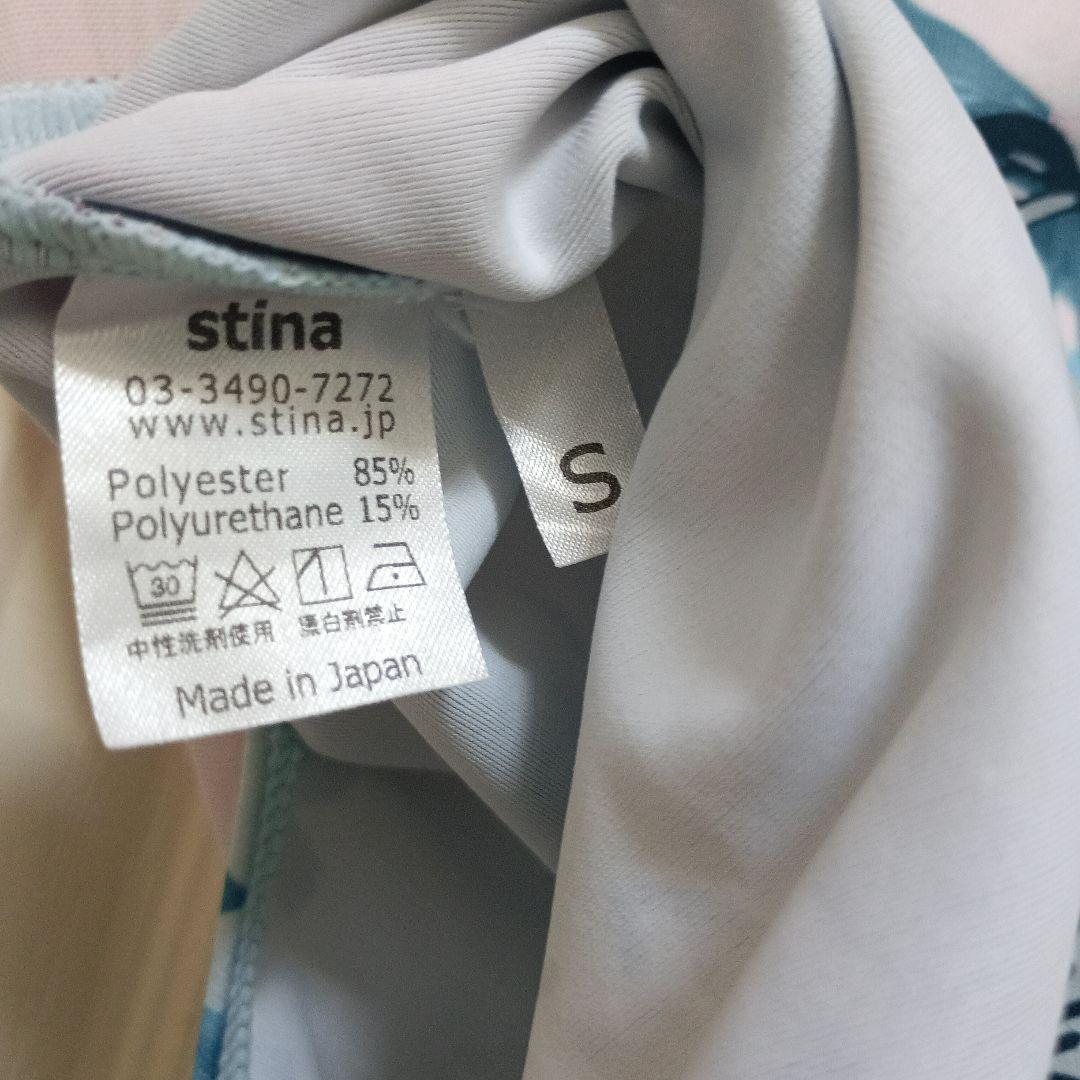 美品 stina スティナ フラワープリント レオタード S