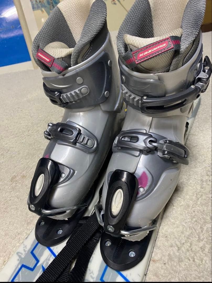 FUNスキーセットKAZAMA 90cm ブーツ24cmショートスキーセット中古