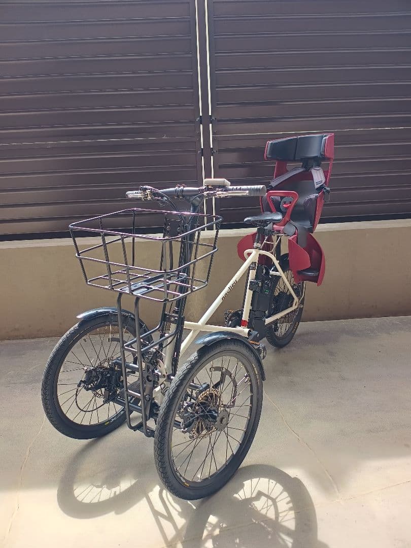 カワサキ　ノスリス　noslisu 電動アシスト三輪車+OGK チャイルドシート
