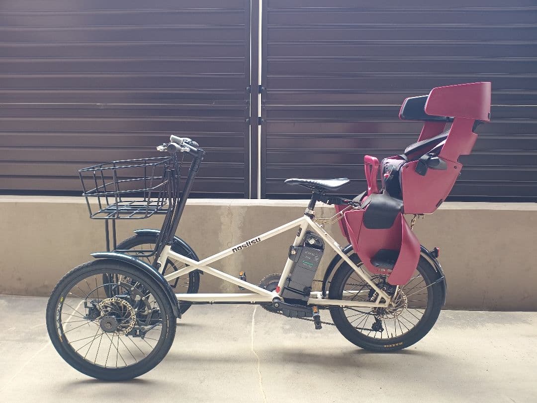 カワサキ　ノスリス　noslisu 電動アシスト三輪車+OGK チャイルドシート