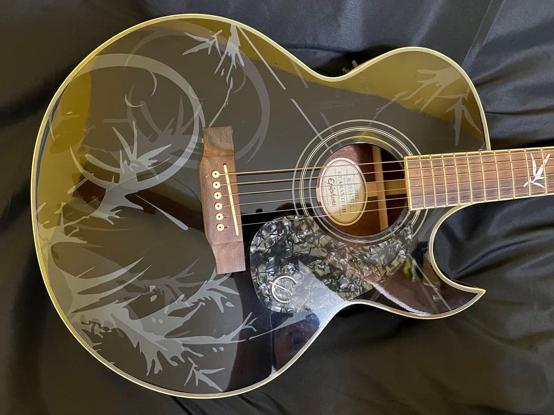 激レアepiphone pr5e mv エレアコ　エピフォン　レアハードケース付