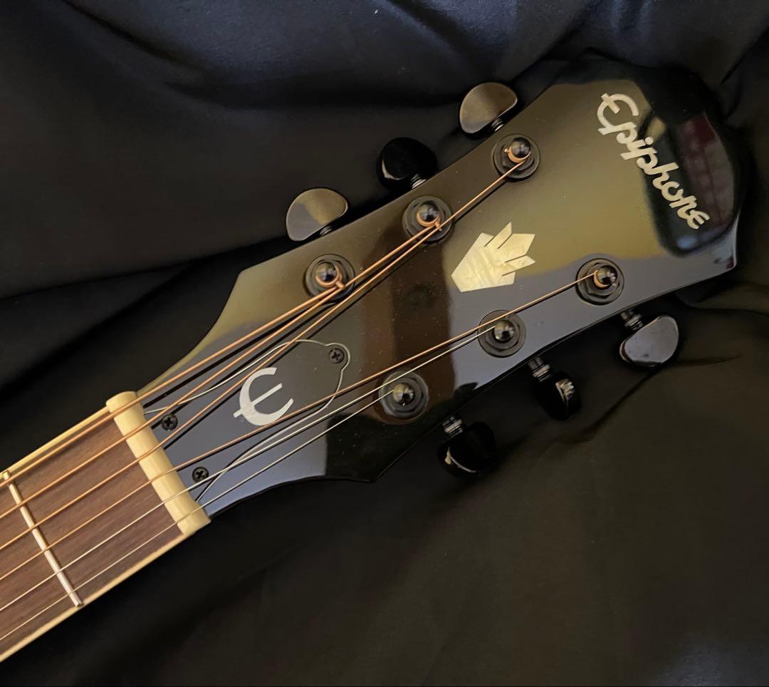 激レアepiphone pr5e mv エレアコ　エピフォン　レアハードケース付