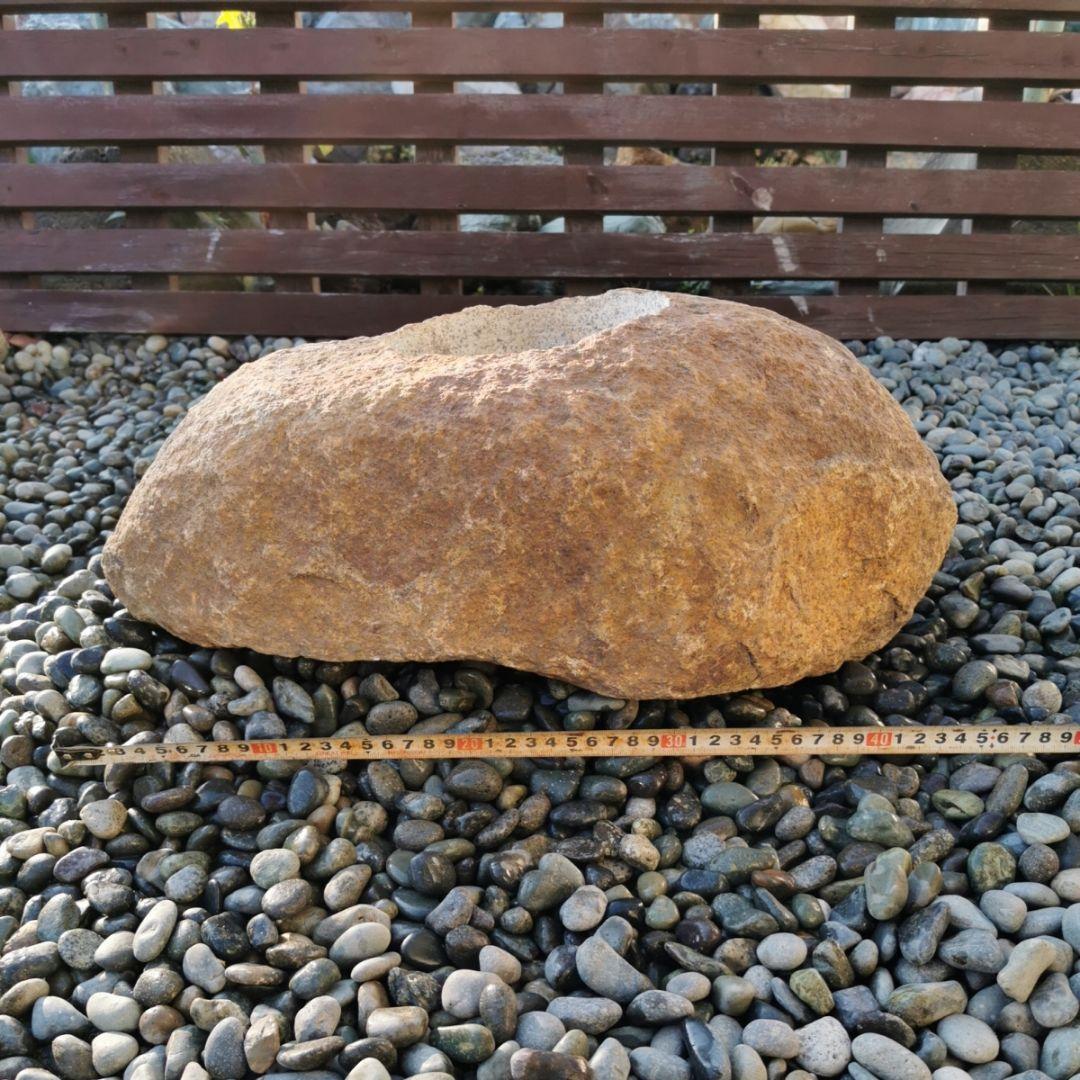 鞍馬石35.9キロ　蹲　庭石　鑑賞石　石　庭　坪庭　ガーデニング　和　砂利　鉢