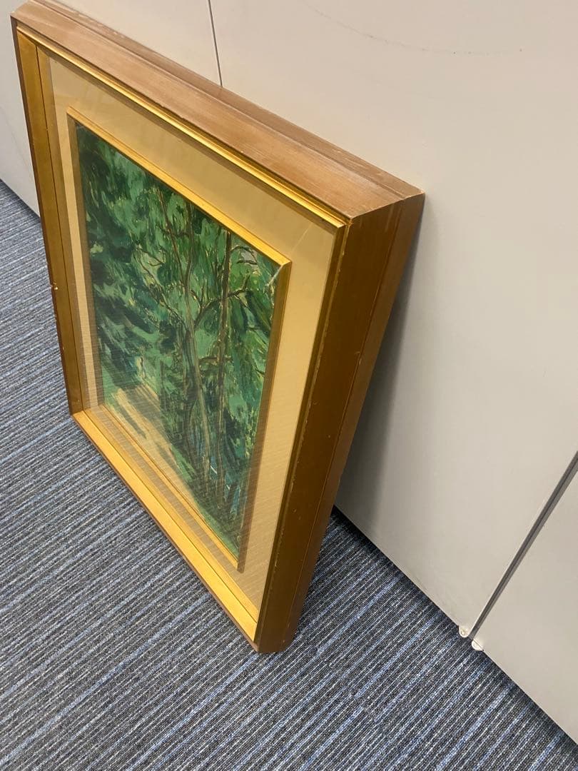 石川滋彦 油彩 風景画 肉筆 油絵 額装 美術品