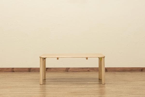 《新品・送料無料》継脚付　ウッディテーブル　90×50　BR/NA