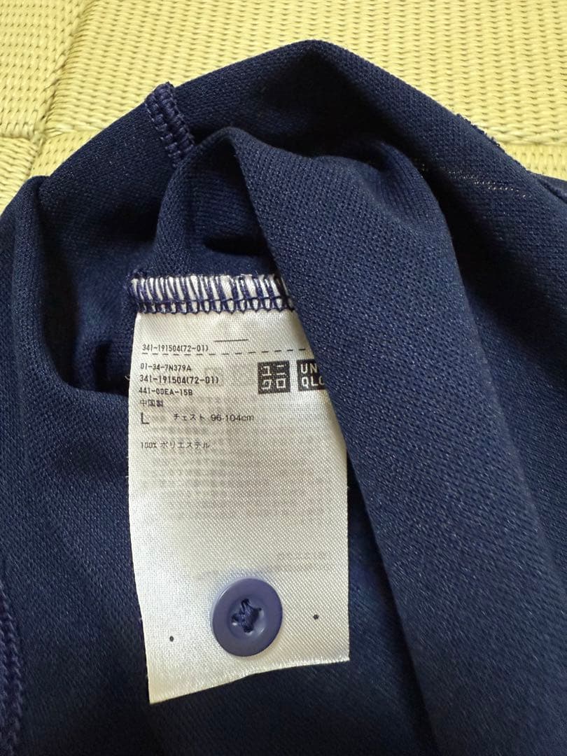 錦織圭限定モデルUNIQLO ネイビー ストライプ ポロシャツ L ジョコビッチ