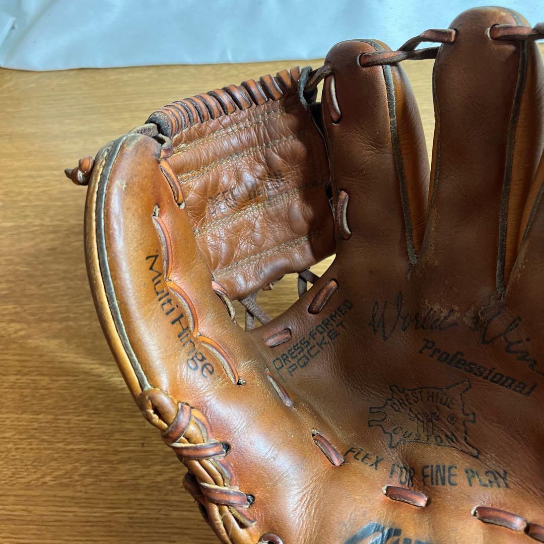 訳あり ミズノ ワールドウィン 一般硬式 グローブ グラブ 内野用 良品 記名跡