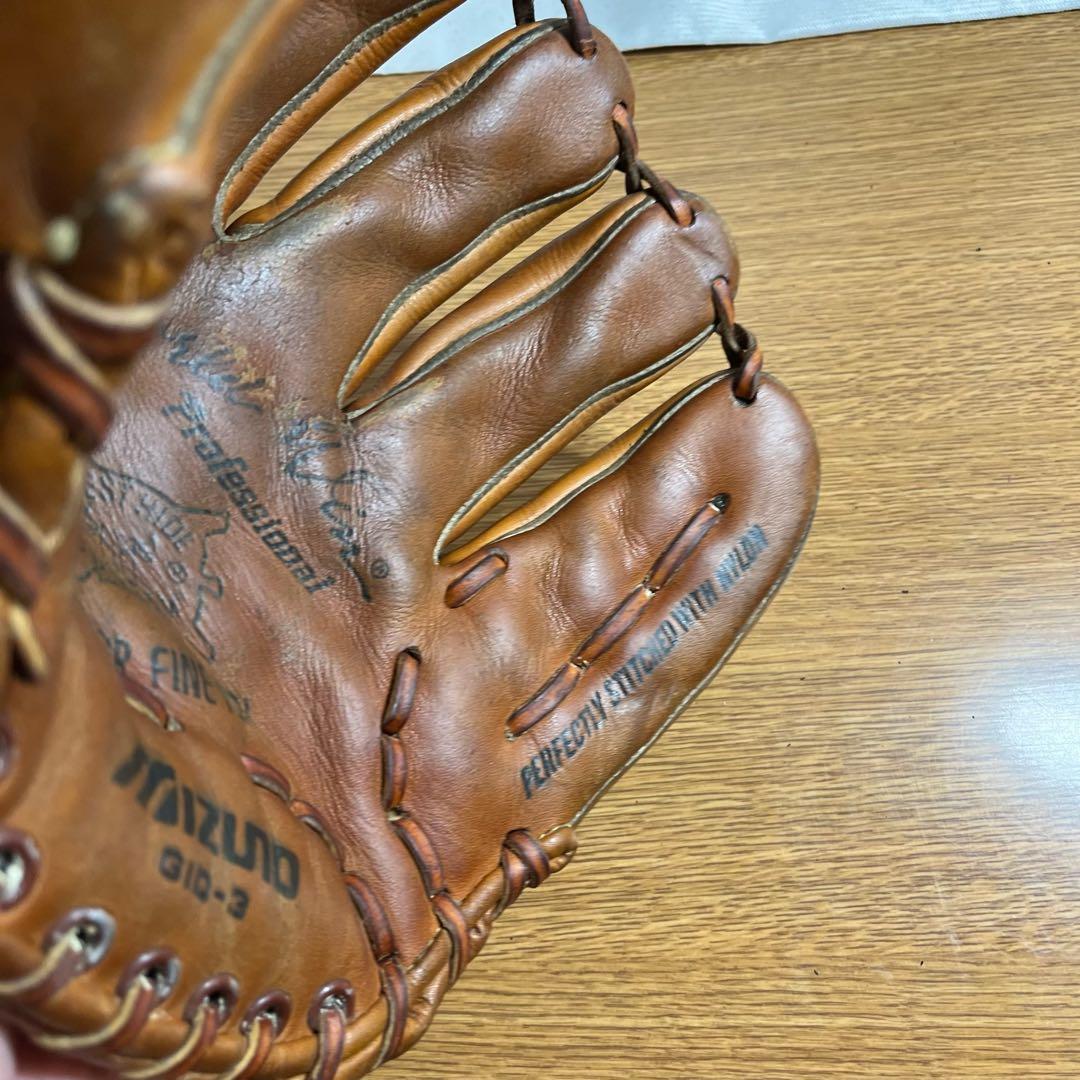 訳あり ミズノ ワールドウィン 一般硬式 グローブ グラブ 内野用 良品 記名跡