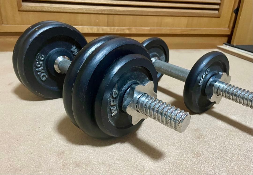 ダンベル セット 合計15kg（7.5kg × 2pcs） WFG製 プレート