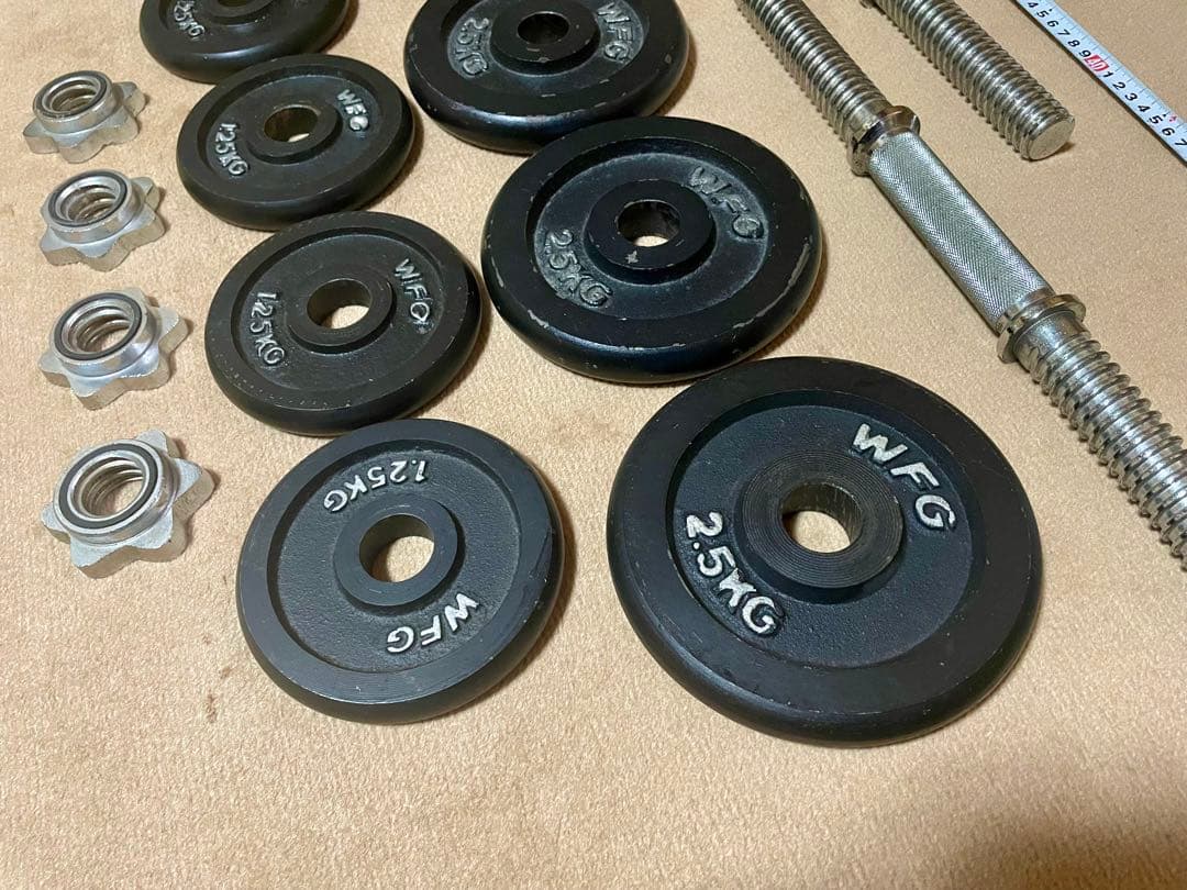 ダンベル セット 合計15kg（7.5kg × 2pcs） WFG製 プレート