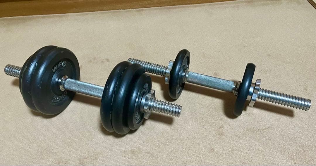 ダンベル セット 合計15kg（7.5kg × 2pcs） WFG製 プレート
