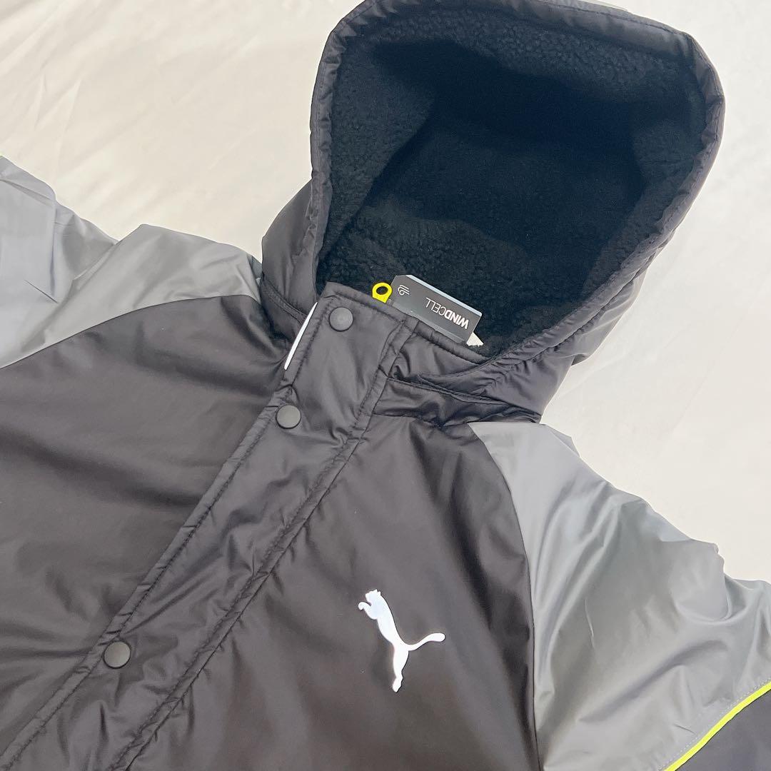 ✨新品✨ 160㎝ プーマ ベンチコート ジュニア ボア 黒　通学　部活
