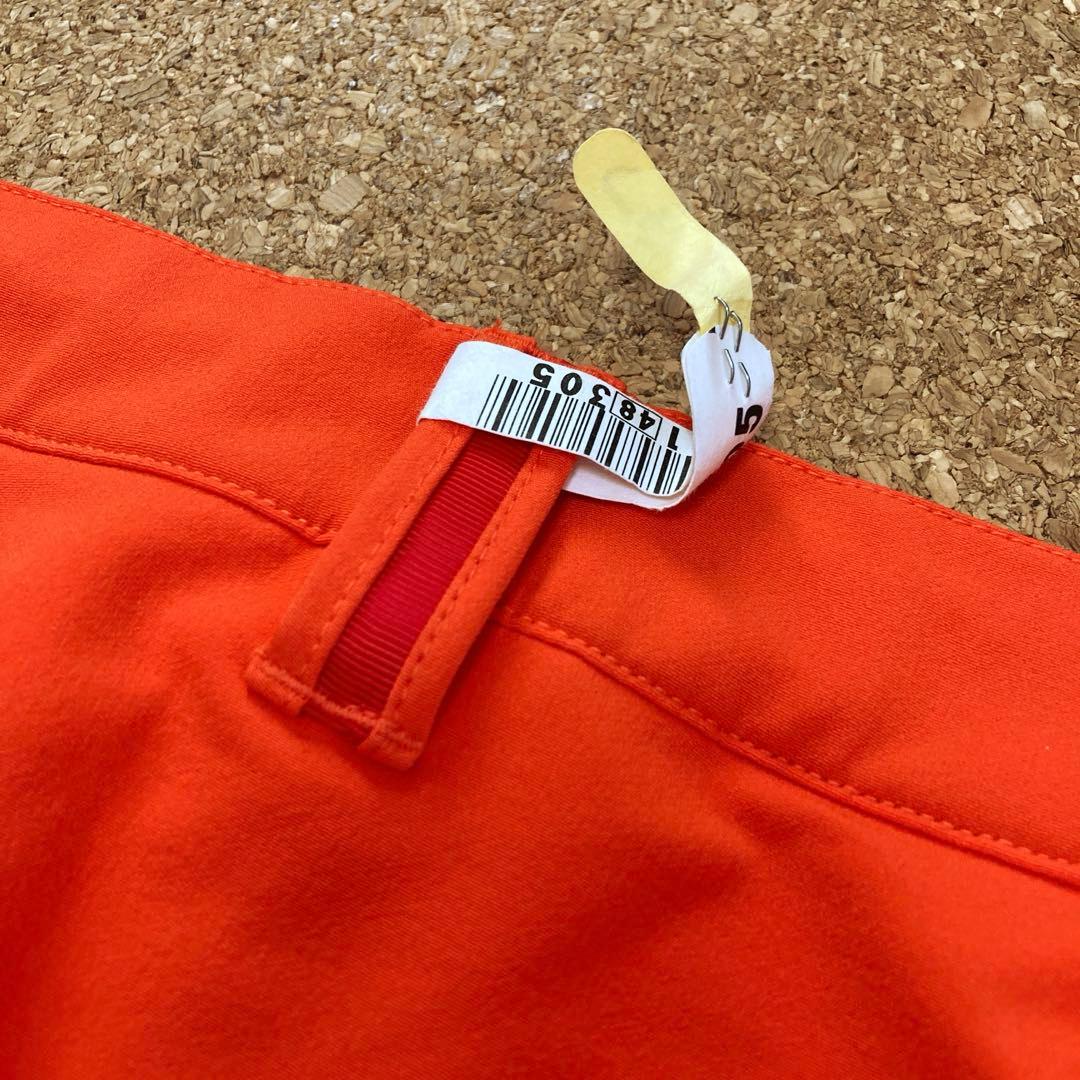 【美品】ブリヂストンTOURBゴルフウェア パンツ88cmメンズオレンジ中綿秋冬