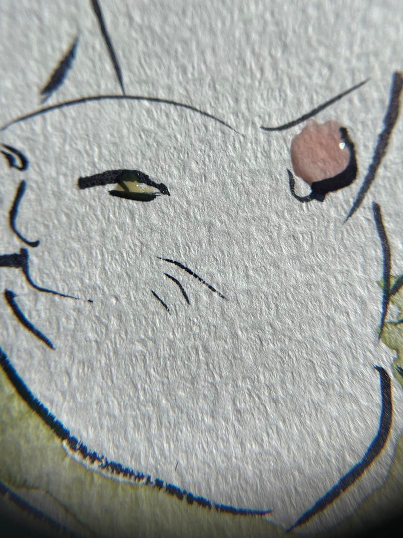 国芳 猫尽くし 五十三疋より（模写）｜水墨×透明水彩｜A4原画